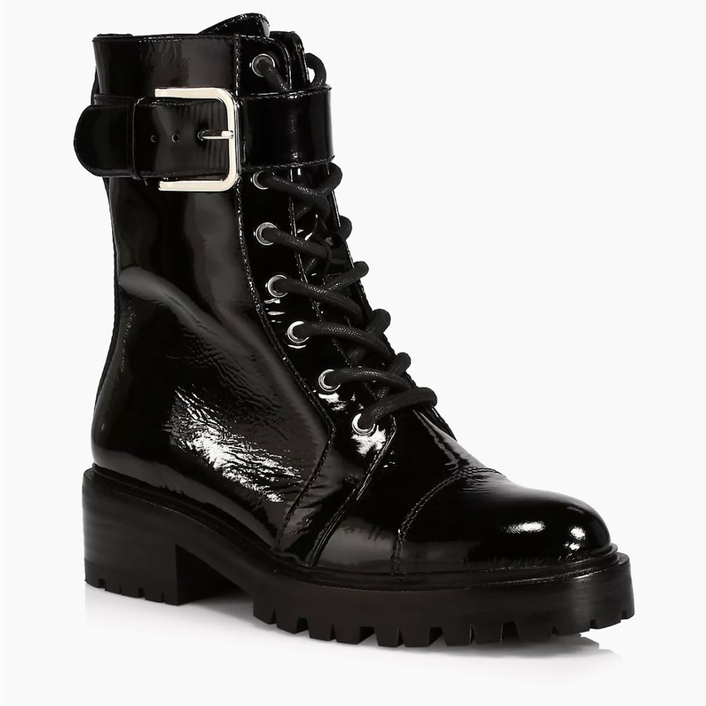PAIGE Bailey Patent Leather Combat